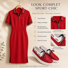 Robe polo midi